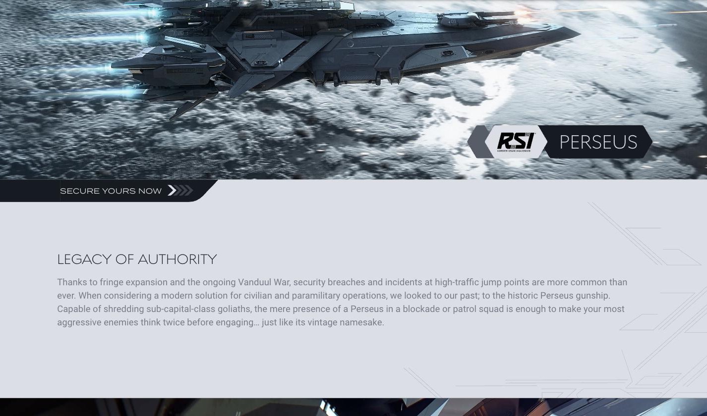Star Citizen ship pages — RSI Perseus
