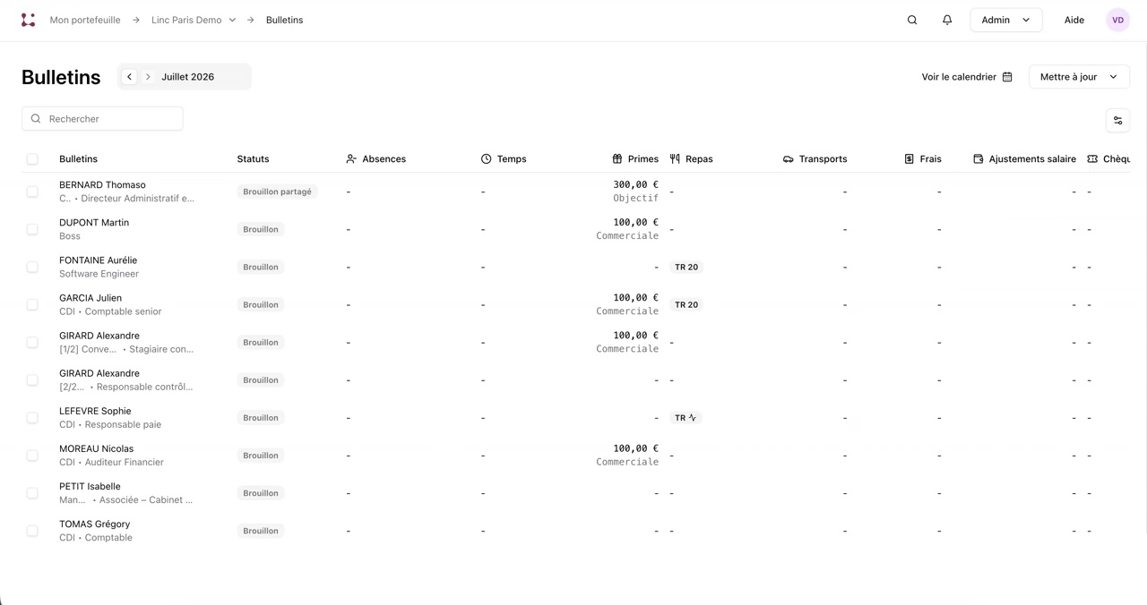 Linc payroll studio — screenshot